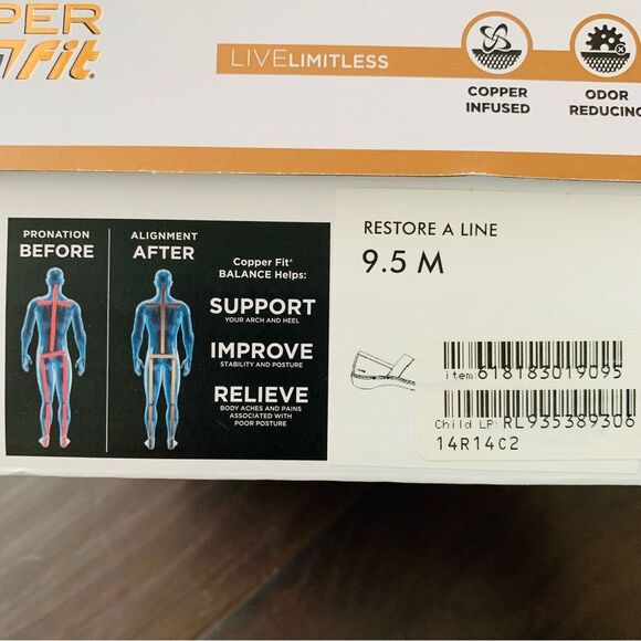 NWT Copper Fit Restore A Line Women's Gray Slip-on Walking Shoes Size 9.5 - Picture 6 of 8